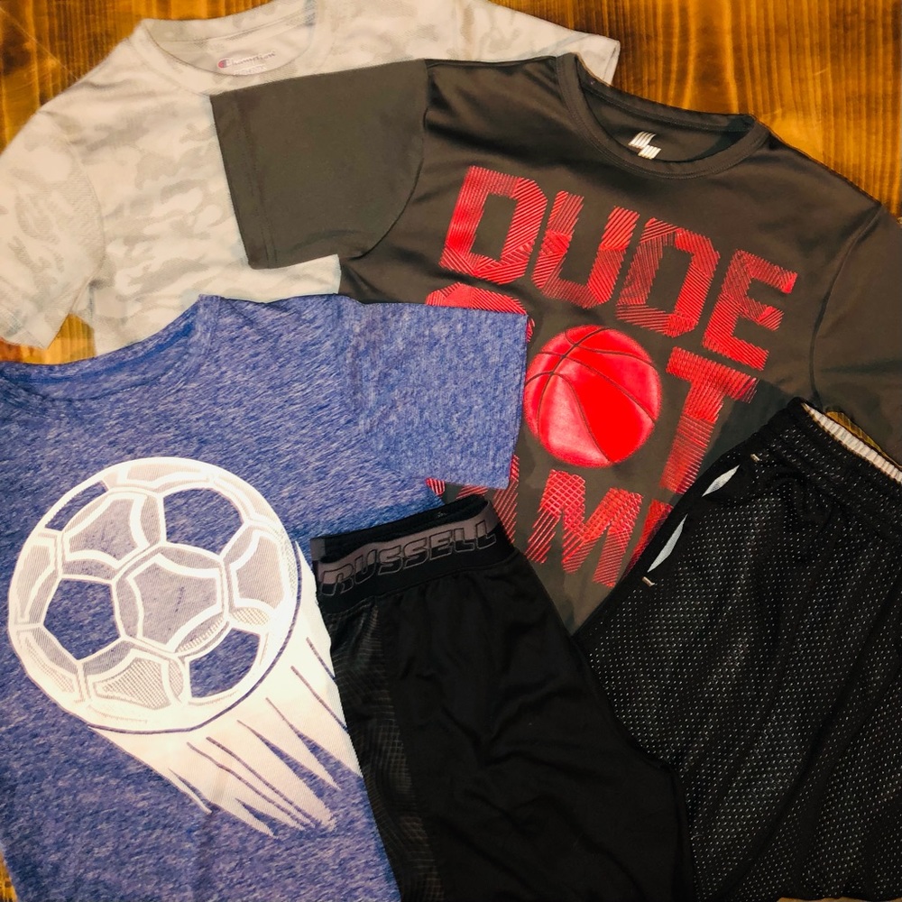 Bundle of 3 Boys Tee's and 2 Athletic Shorts